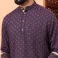 Geometric Woven Design Mandarin Collar Straight Short Kurta