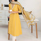 Women Striped Regular Thread Work Kurta with Trousers & With Dupatta