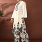 Floral Printed Mandarin Collar Pure Cotton Straight Kurta With Palazzos