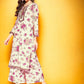 Women Beige Floral Printed Kurta Set