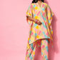 Silk Blend Abstract Printed Co-Ord