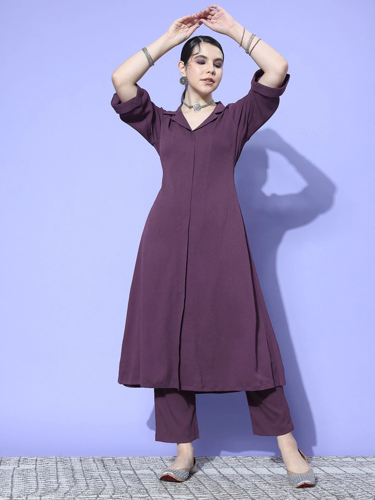 Varanga  Women Crepe Kurta Pant Set