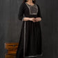 Women Black Viscose Rayon Kurta and Churidar Set