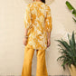 Floral Printed V-Neck Three-Quarter Sleeves Top With Trouser