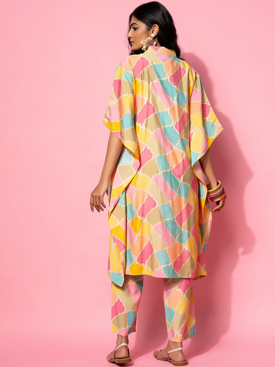 Silk Blend Abstract Printed Co-Ord