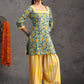 Women Floral Printed Regular Pure Cotton Kurti with Palazzos