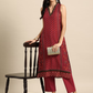 Women Ethnic Motifs Printed Regular Sequinned Kurta with Trousers