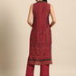 Women Ethnic Motifs Printed Regular Sequinned Kurta with Trousers