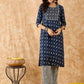 Ethnic Motifs Printed Straight Sequinned Kurta with Trousers - Amy's Cart