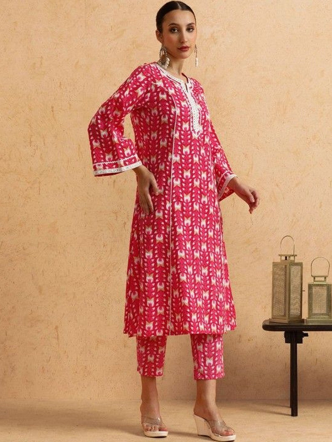 Printed Pure Cotton Kurta Set