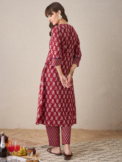 Women Pure Cotton Kurta Pant Set