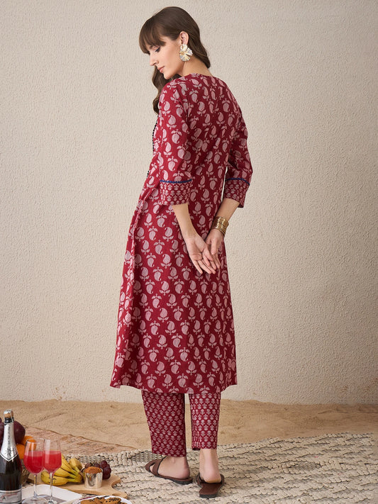 Women Pure Cotton Kurta Pant Set