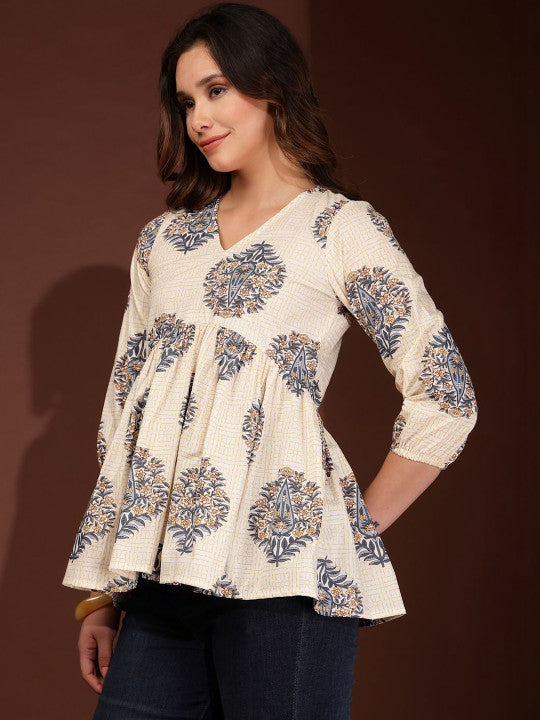 Women Cotton Printed Tops