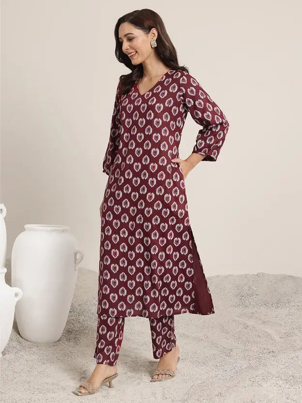 Women Viscose Rayon Kurta Pant Set