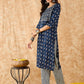 Ethnic Motifs Printed Straight Sequinned Kurta with Trousers - Amy's Cart