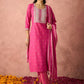 Ethnic Motifs Embroidered Straight Kurta With Trousers And Dupatta