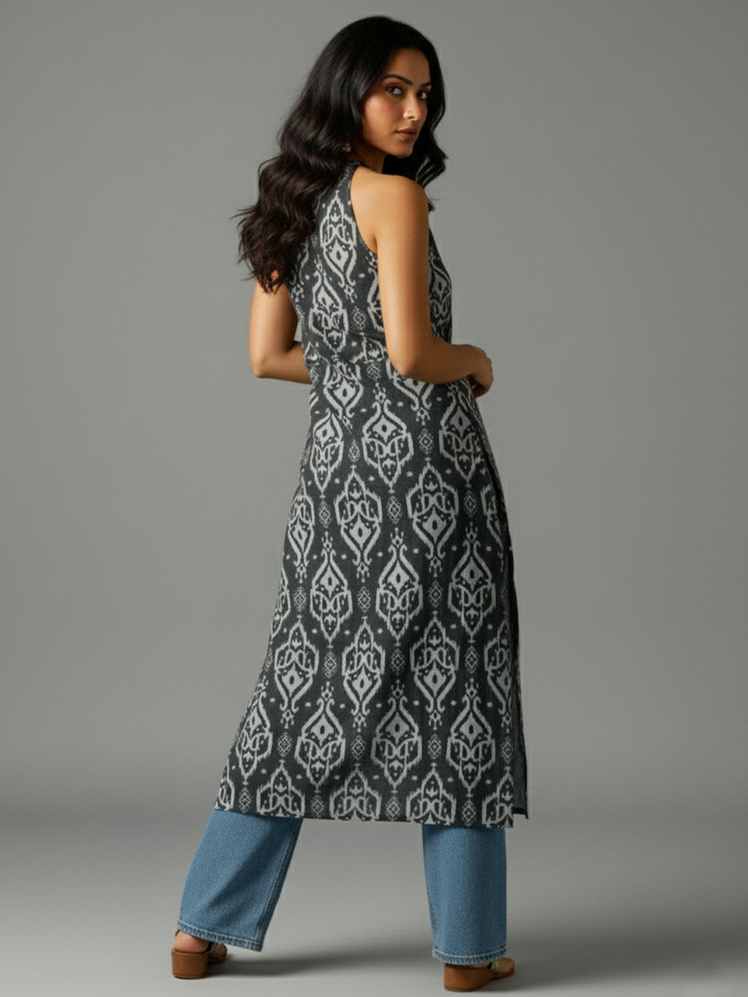 Women Ethnic Motifs Printed Regular Kurta Top