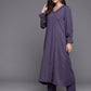 Women Angrakha Silk Crepe Kurta with Trousers