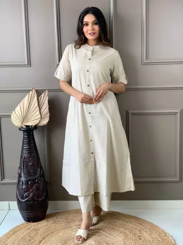 Women Pure Cotton Kurta Pant Set