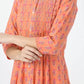 Casual Regular Sleeves Printed Women Orange Top