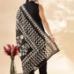 Mandarin Collar Pure Cotton A-Line Kurta With Palazzos & Dupatta