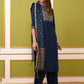 Ethnic Motifs Yoke Designed Sequined Straight Kurta with Palazzos & Dupatta - Amy's Cart