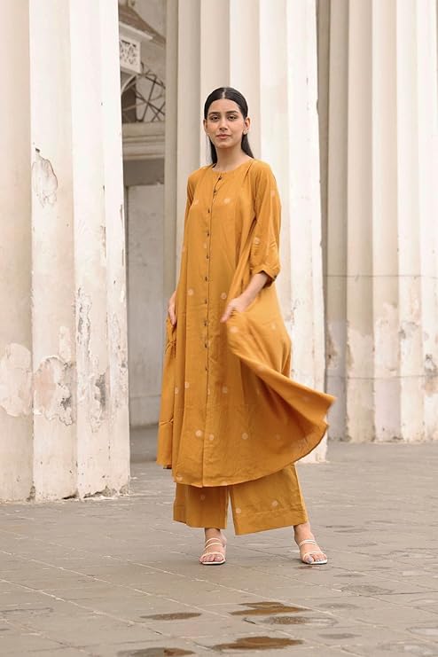 Pure Cotton Anarkali Kurta with & Palazzo set