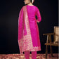 Women Silk Blend, Jacquard Kurta Pant Dupatta Set