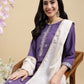 Women Silk Blend Kurta Pant Dupatta Set