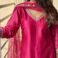 Women Cotton Blend Kurta Pant Dupatta Set