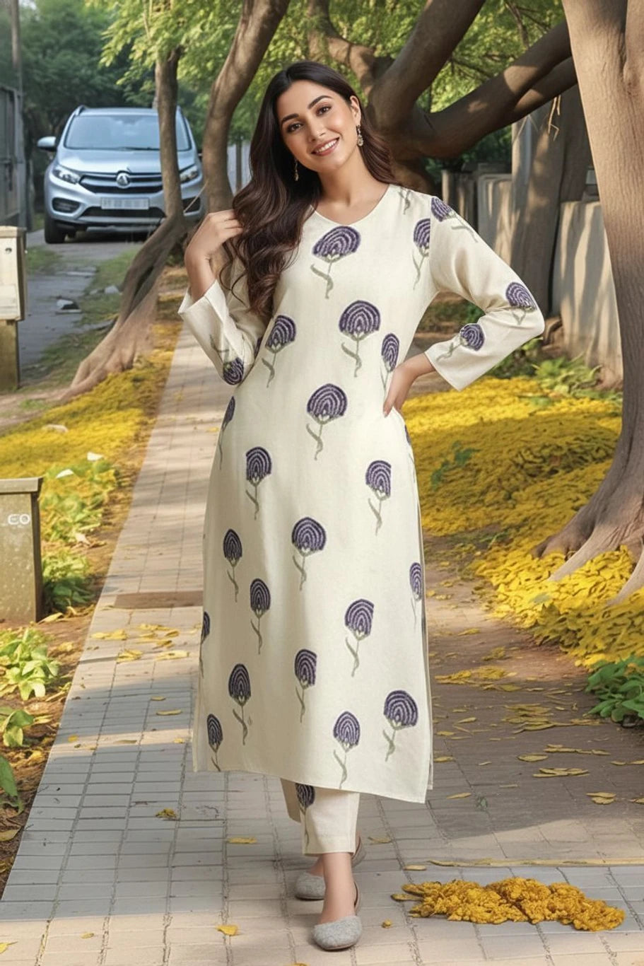 Women Viscose Rayon Kurta Pant Set (2 Kurta Set Bundle)