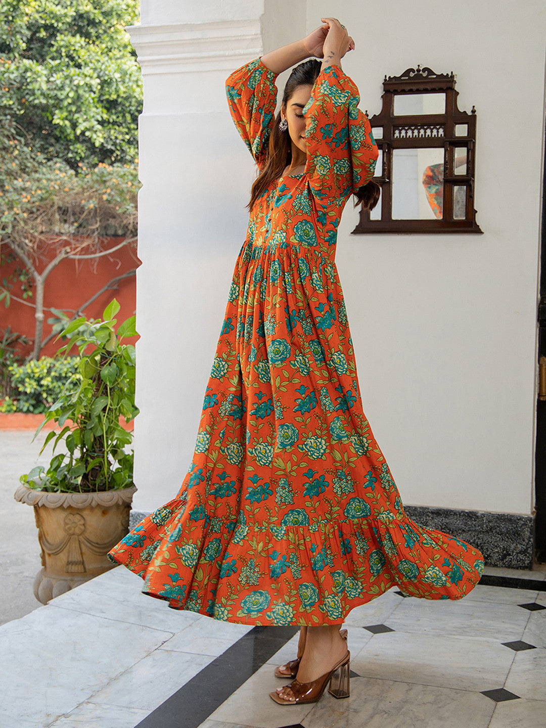 women fit and flare multicolor dress Fit and Flare Multicolor Dress Pacific Mart