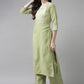 Women Cotton Blend Kurta Palazzo Dupatta Set