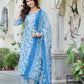 Women Pure Cotton Kurta Pant Dupatta Set