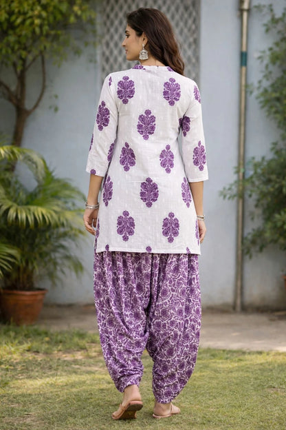 Women Cotton Rayon Kurta Patiala Set