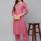 Women Cotton Silk Kurta Palazzo Set