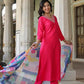 Women Pink Kurta With Pant & Dupatta