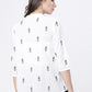 Casual Regular Sleeves Printed Women White Top