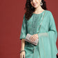 Ethnic Motifs Foil Printed Regular Sequinned Kurta with Trousers & Dupatta