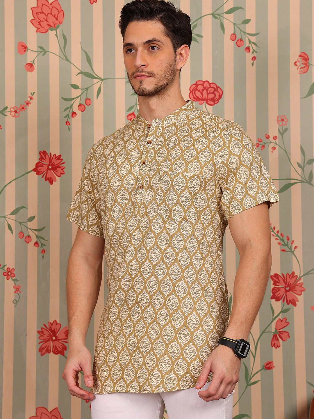 Ethnic Motifs Printed Short Kurta