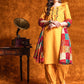 Floral Embroidered Mirror Work Pure Cotton Kurta With Patiala & With