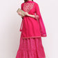 Women Ethnic Motifs Yoke Design Regular Gotta Patti Kurta with Sharara & With Dupatta