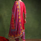 Ethnic Motifs Embroidered Sequinned Silk Chiffon Kurta Set