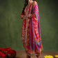 Ethnic Motifs Embroidered Sequinned Silk Chiffon Kurta Set