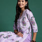 Printed Pleated Kurta with Palazzos