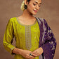 Ethnic Motifs Woven Design Regular Kurta with Trousers & Dupatta