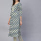 Women's Cotton Blend Straight Printed Kurta with Pant