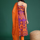 Floral Print Shoulder Straps Pure Cotton Kurta with Trousers & Dupatta