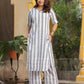 Women Cotton Blend Kurta Palazzo Set