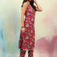 Floral Printed Regular Pure Cotton Straight Kurta with Palazzos & Dupatta